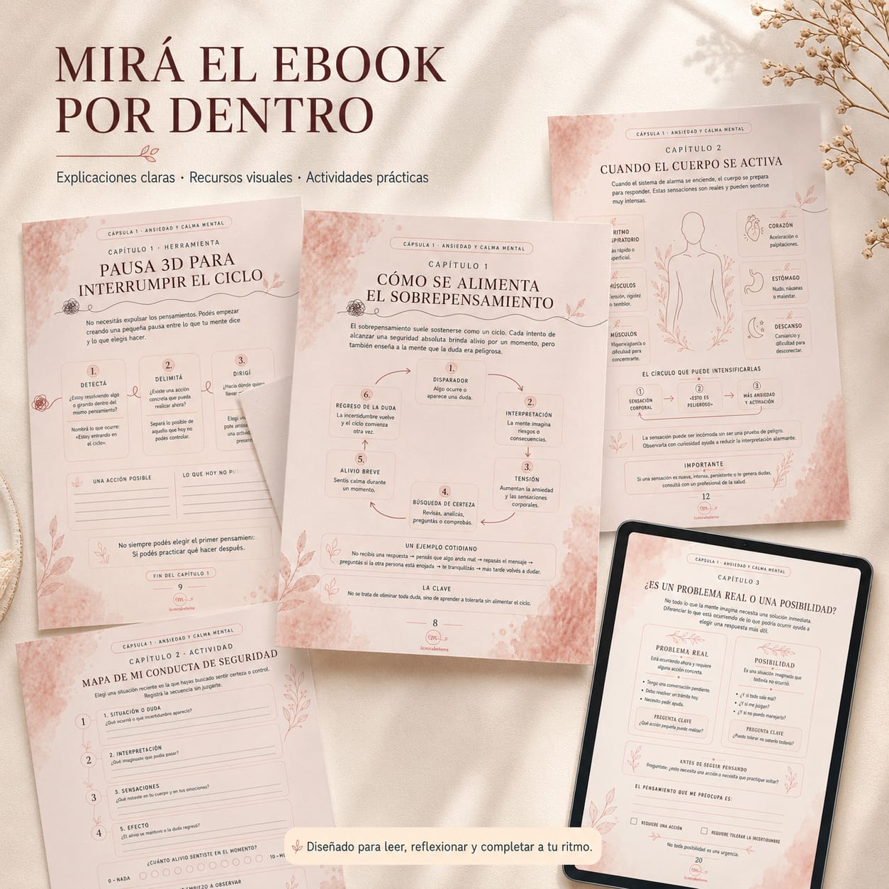 Cómo calmar una mente que no se apaga - Ebook sobre ansiedad y sobrepensamiento